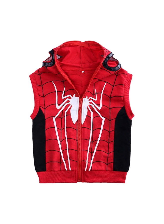 مارفل الرجل العنكبوت سترة ملابس الأطفال الفتيان في منتصف العمر الأطفال دعوى الأطفال الكرتون الرياضة سترة ثلاثة قطعة دعوى - Image 2
