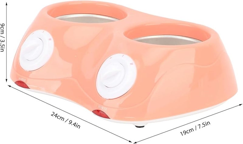 Pink Portable Electric Chocolate Fondue Pot with 2 Temperature Settings for Hot Milk and Melting - Image 4
