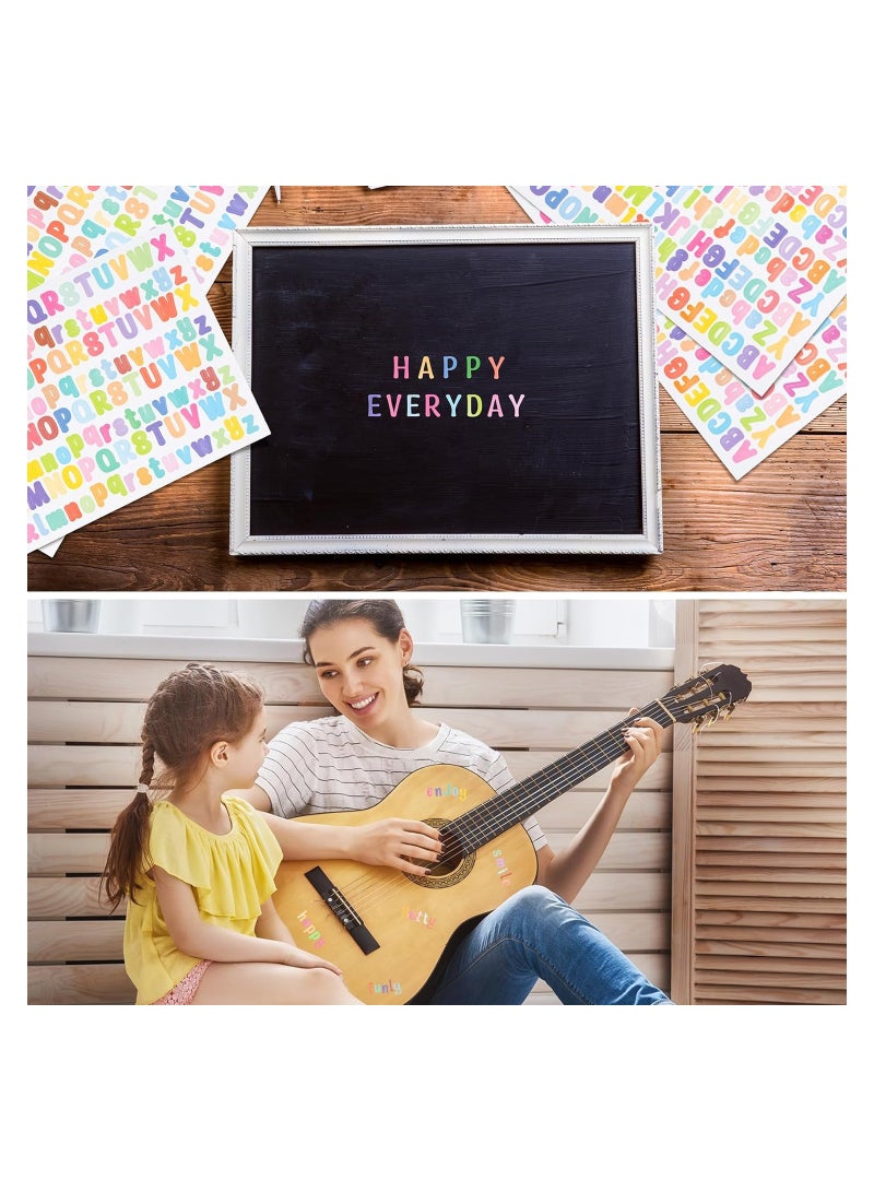 SOLARAE 20 Sheets  Letter Stickers Vinyl Alphabet Stickers Colorful Adhesive Letter Stickers Self-Adhesive Vinyl Waterproof Mailbox Stickers for DIY Crafts Bullet Journal Supplies Scrapbook - Image 5