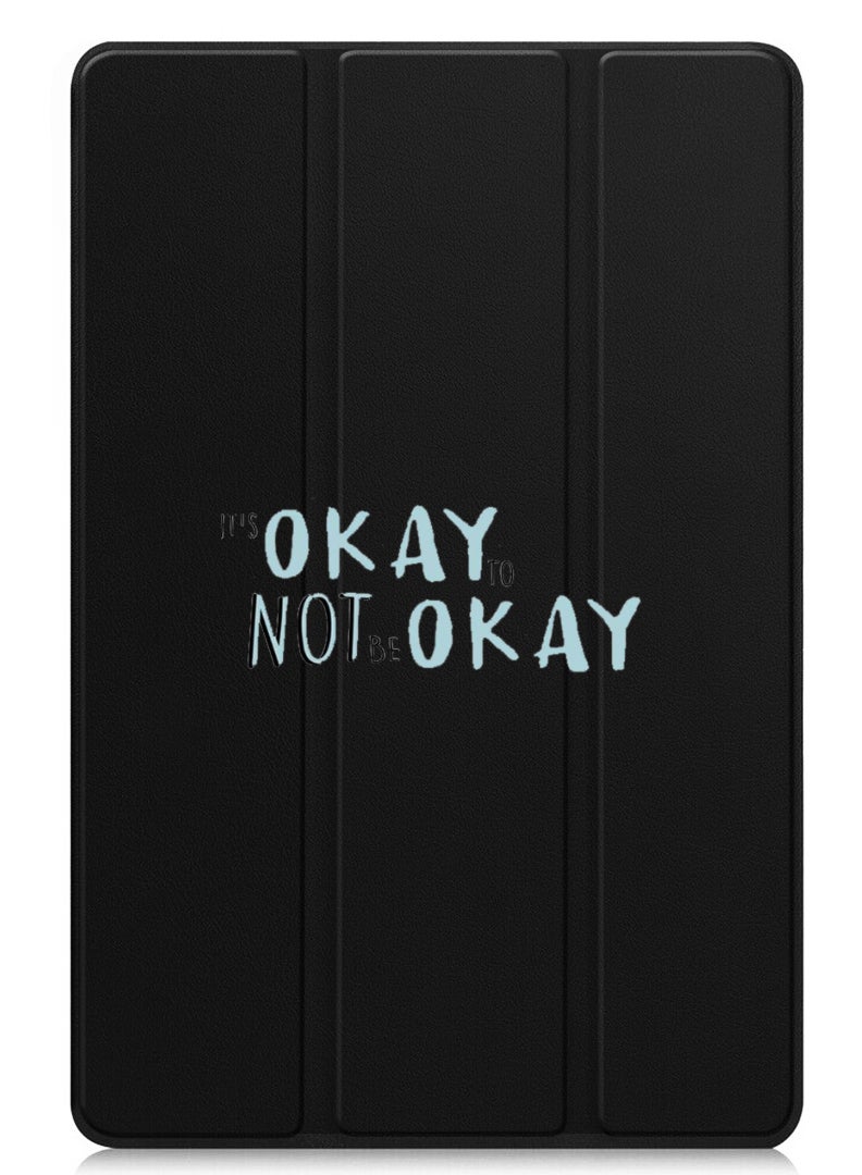 Theodor Protective Flip Case For Huawei MatePad SE 11 (2024) With Trifold Stand Auto Wake Sleep Shockproof Cover Its okay to be not okay - Image 1