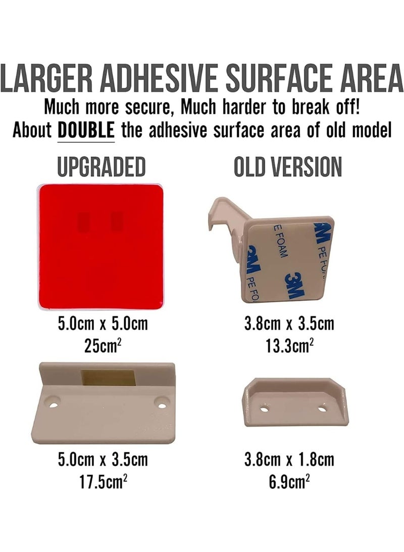 10 Pack Upgraded Invisible Baby Proofing Cabinet Latch Locks, No Drilling or Tools Required for Installation, Works with Most Cabinets and Drawers, Works with Countertop Overhangs, Highly Secure - Image 2