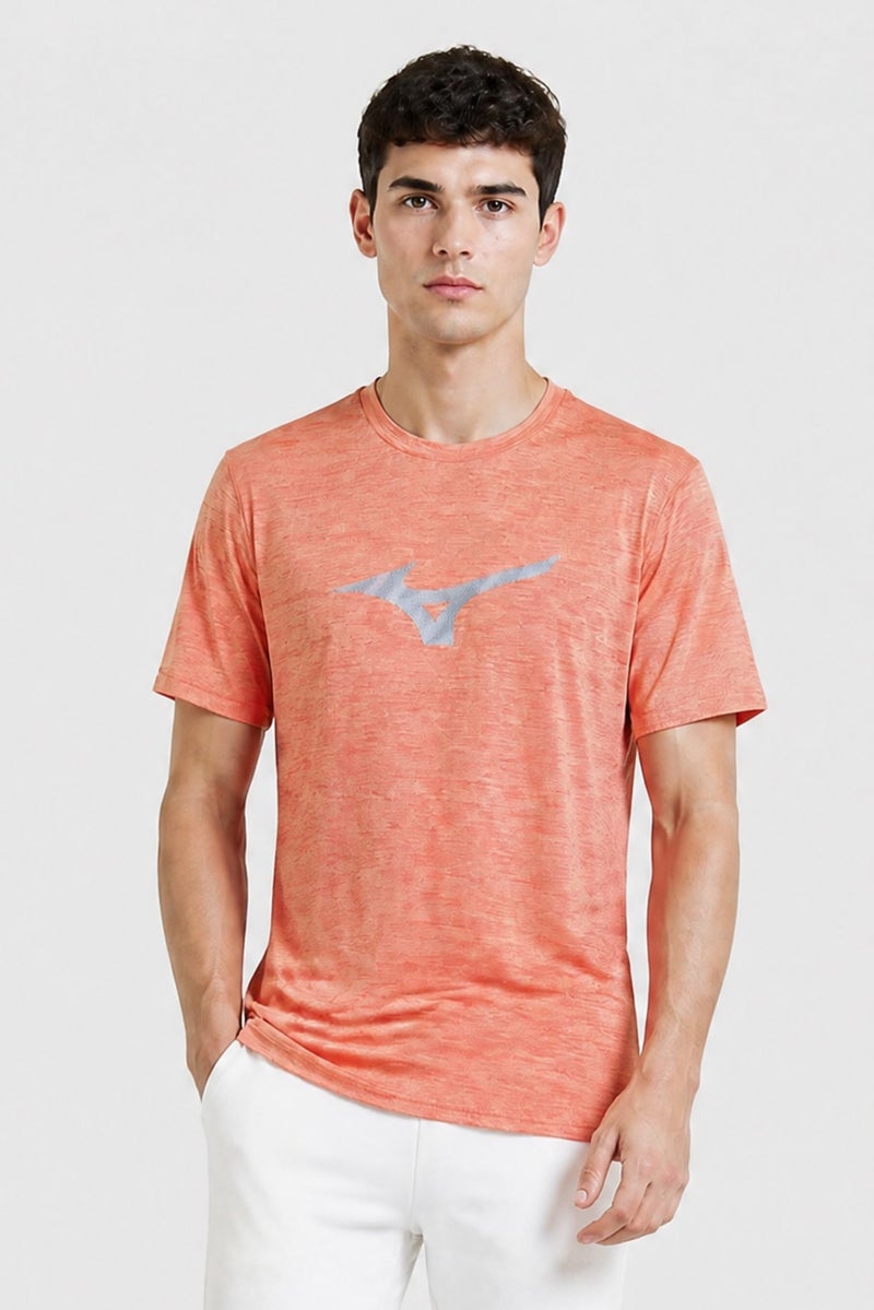 Mizuno Men Sportswear Fit Short Sleeve Training T-Shirt, Orange - Image 1