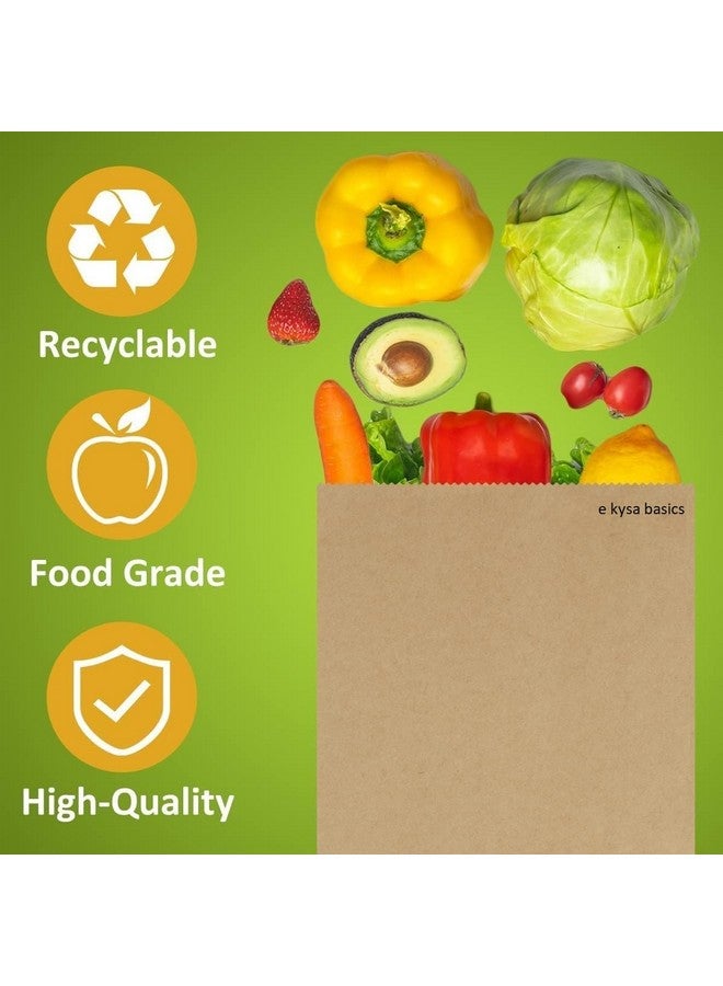e kysa basics ekysa basics Brown Kraft Paper Bags with Handles - Recycled, Eco-Friendly Gift/Grocery/Cloth Carry Bags, 7x4x12 inch, Pack of 15 - Image 4