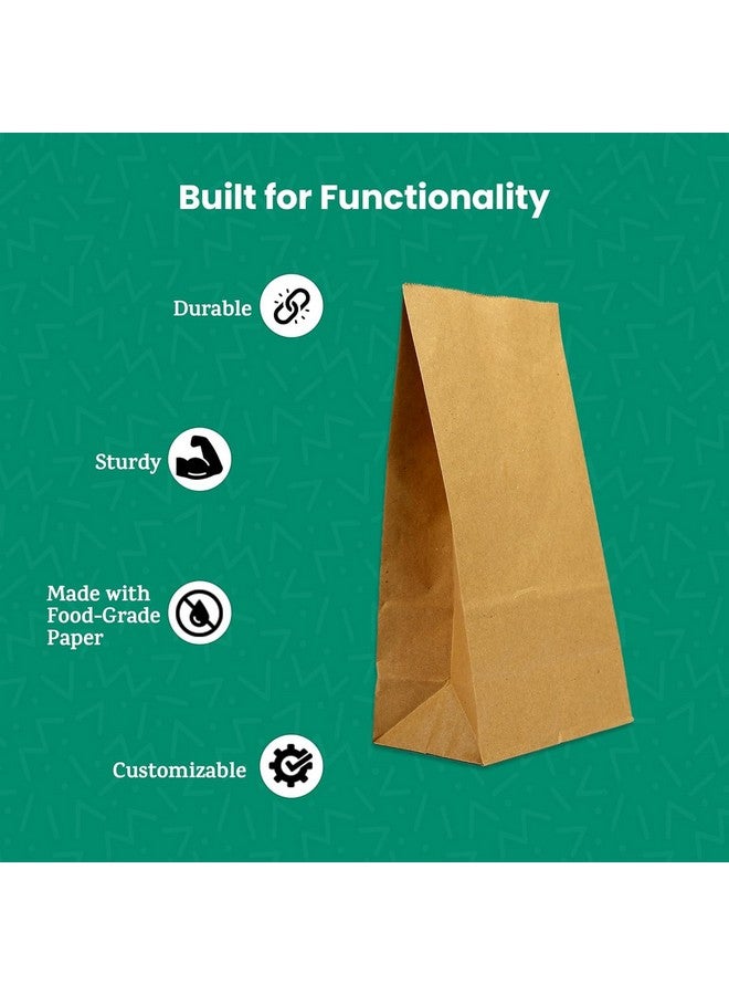 e kysa basics ekysa basics Brown Kraft Paper Bags with Handles - Recycled, Eco-Friendly Gift/Grocery/Cloth Carry Bags, 7x4x12 inch, Pack of 15 - Image 5