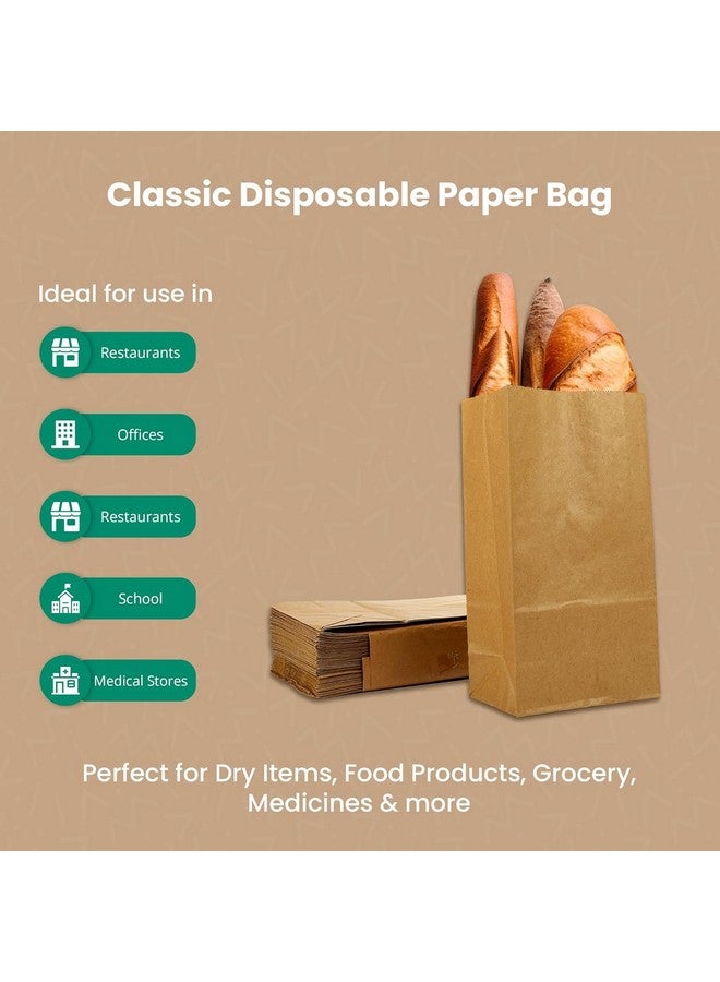 e kysa basics ekysa basics Brown Kraft Paper Bags with Handles - Recycled, Eco-Friendly Gift/Grocery/Cloth Carry Bags, 7x4x12 inch, Pack of 15 - Image 3