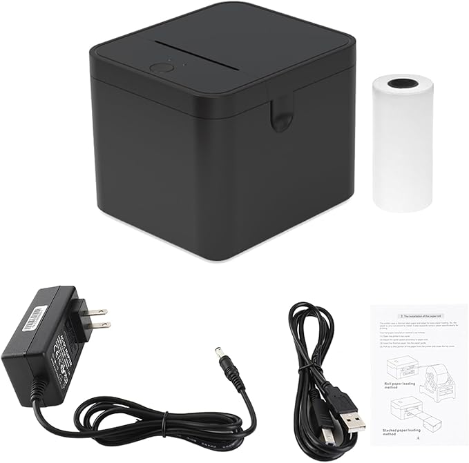 Thermal Receipt Printer Compatible with ESC POS Instruction Set - 58mm Paper Width 203dpi Resolution 90mm per Second High Speed Printing with USB and Bluetooth Connectivity (B-US) B-US - Image 1