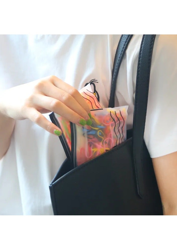 bag of 700 Girly colorful elastic hair rubber tiny small ties