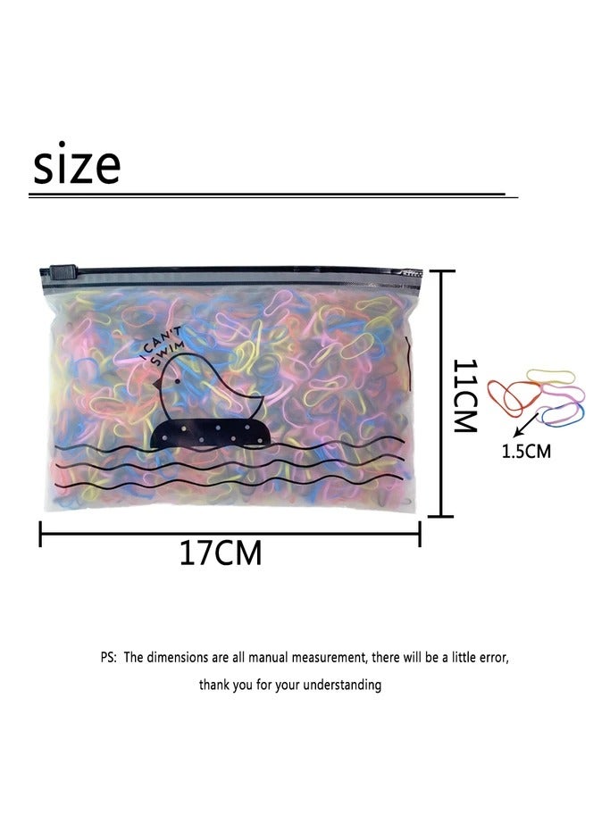 bag of 700 Girly colorful elastic hair rubber tiny small ties
