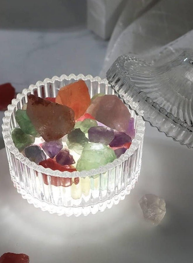 1 Big glass candy storage jar with lid, storage jar with lid, desktop decoration, gift items, household storage for bedrooms, desktops, homes, and dormitories  - Image 5