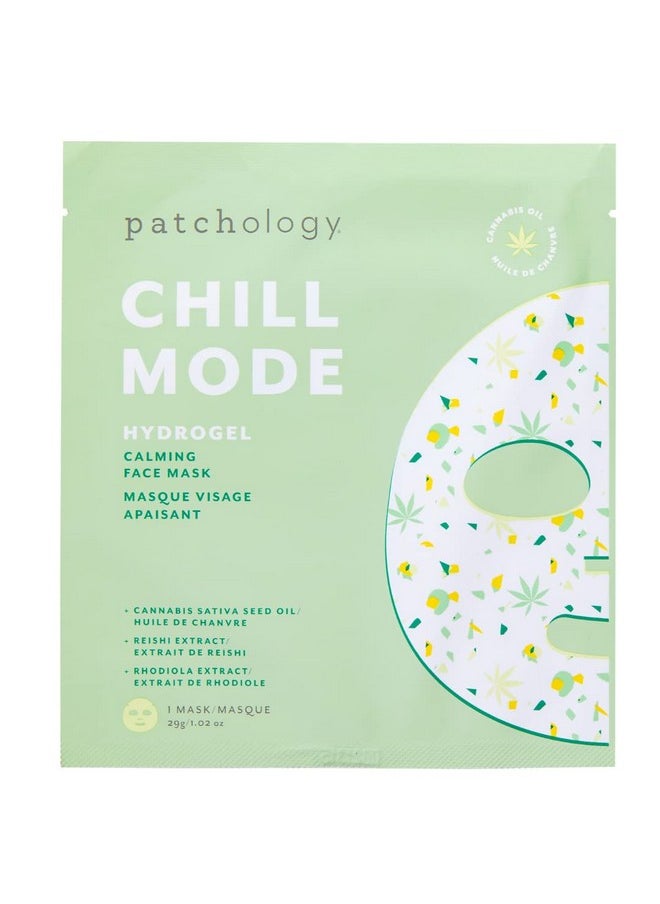 Patchology Hydrogel Face Mask With Cannabis And Sativa Seed Oil - Patchology Chill Mode - Gel Face Mask For Women And Men To Soothe And Moisturize Skin. 1 Count.  - Image 1