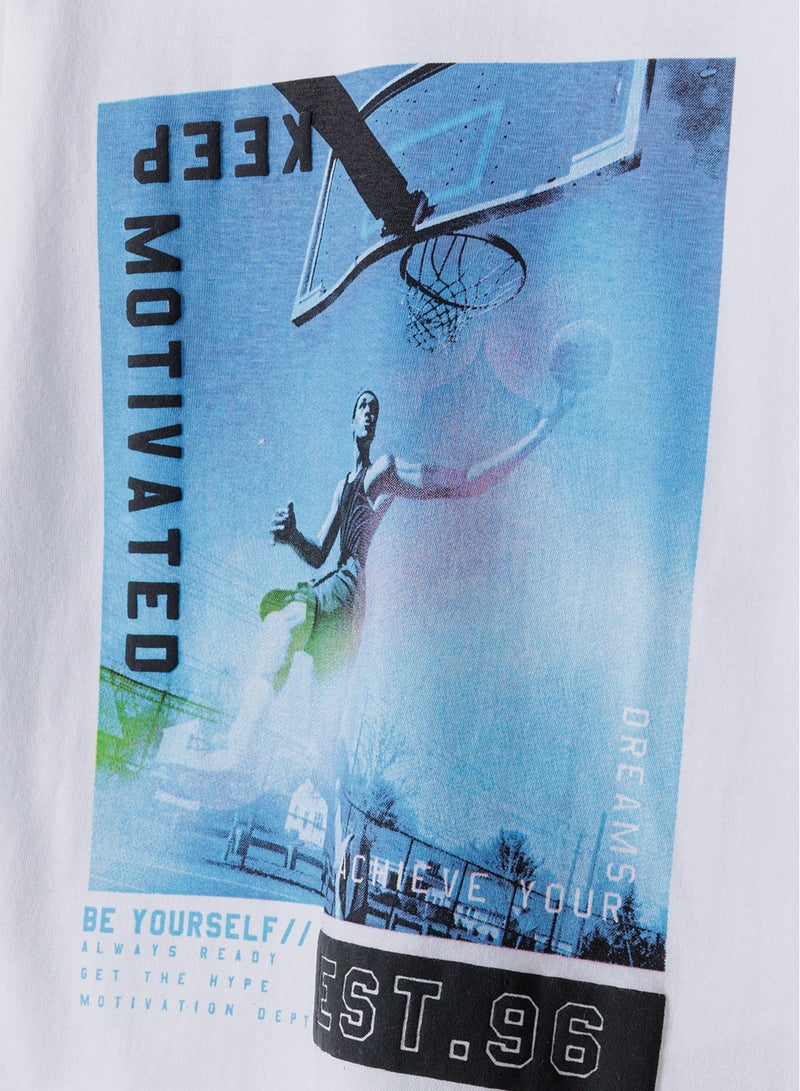 MINOTI Boys Long Sleeve Top with Print - Image 3