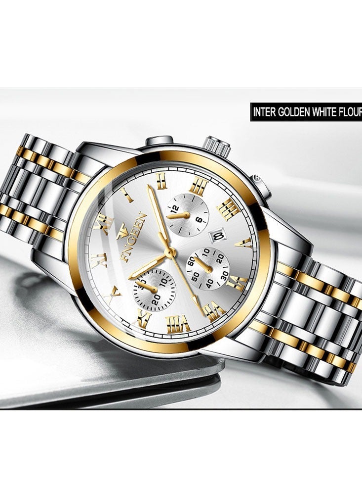 FNGEEN 4006 Men Watches Top Brand Luxury Waterproof Date Clock Male Steel Strap Casual Quartz Watch Sports Wrist Watch Men - Image 3