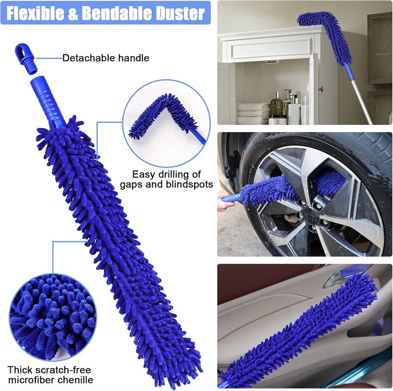 MAXVINI Car Cleaning Set with Telescopic Handle - Complete Interior & Exterior Wash Kit - Image 4