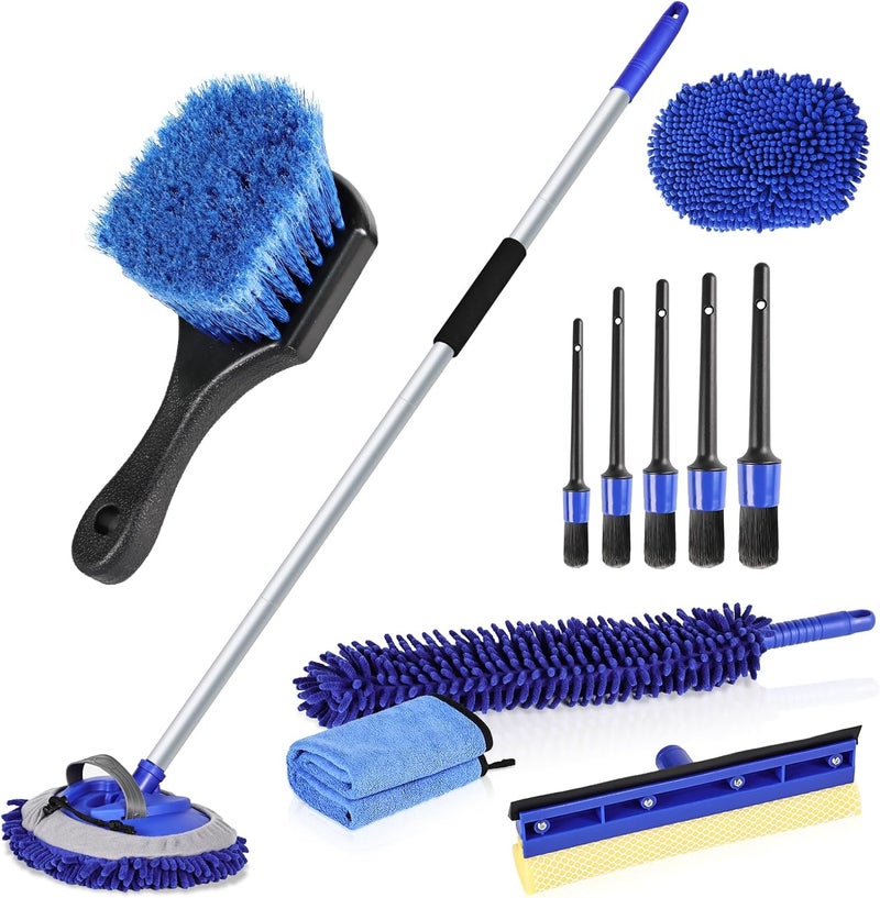 MAXVINI Car Cleaning Set with Telescopic Handle - Complete Interior & Exterior Wash Kit - Image 1