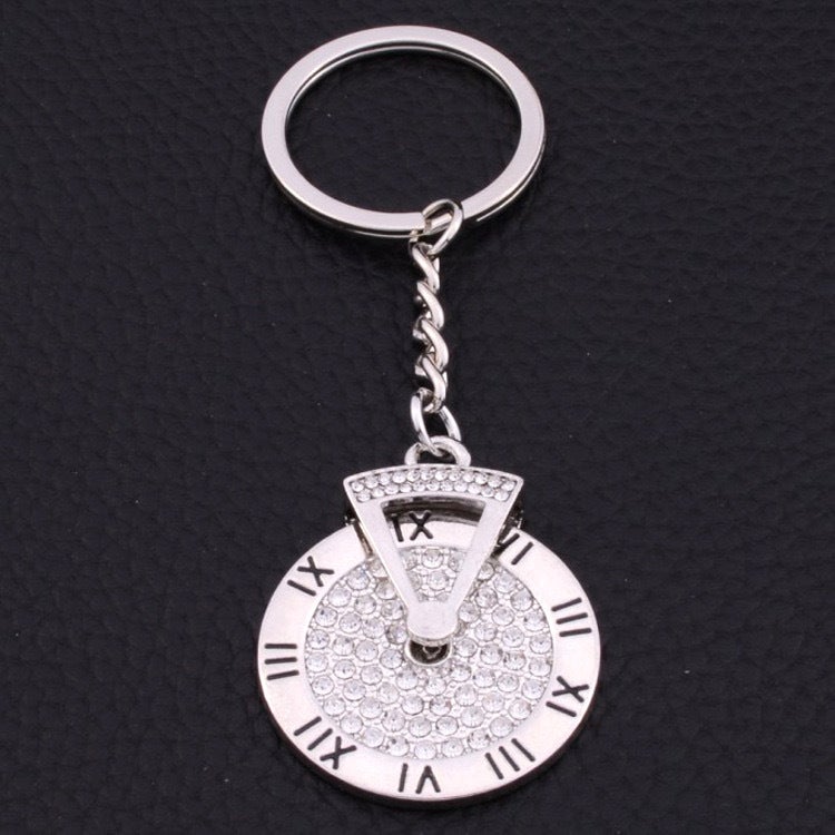 Exquisite Perfume Bottle Keychain Alloy Accessories Inlaid With Rhinestone Keychain Creative Pendant Keychain Small Gift - Image 3