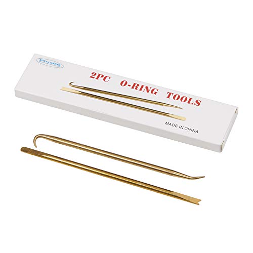 BUSY-CORNER Brass O-Ring Installation and Extraction Tools Kit, Set of 2 Pieces in a Color Box,Mini Hook O Ring Pick Set, for O Rings Removal,Oil Seal Puller and Extractor Remover in O-ringKit - Image 1