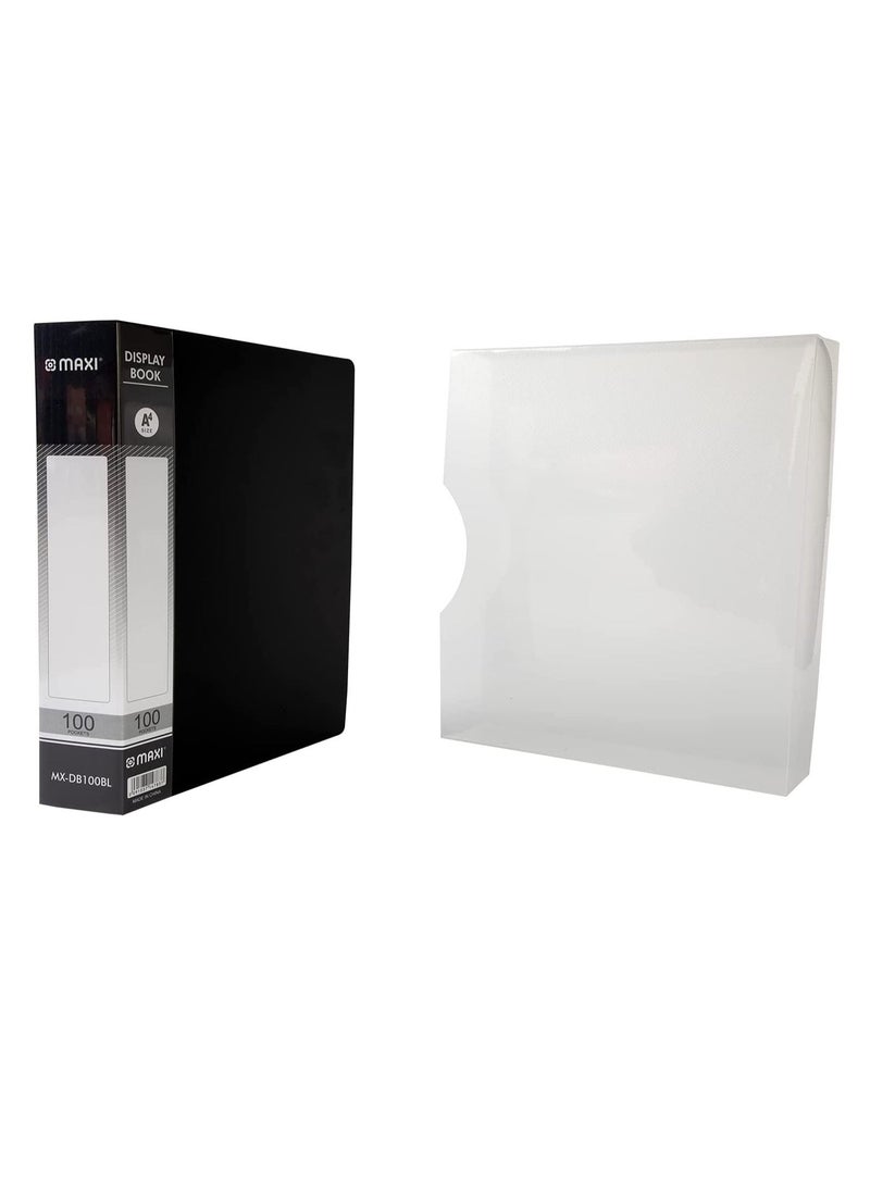 100-Pocket Display Book Black Cover