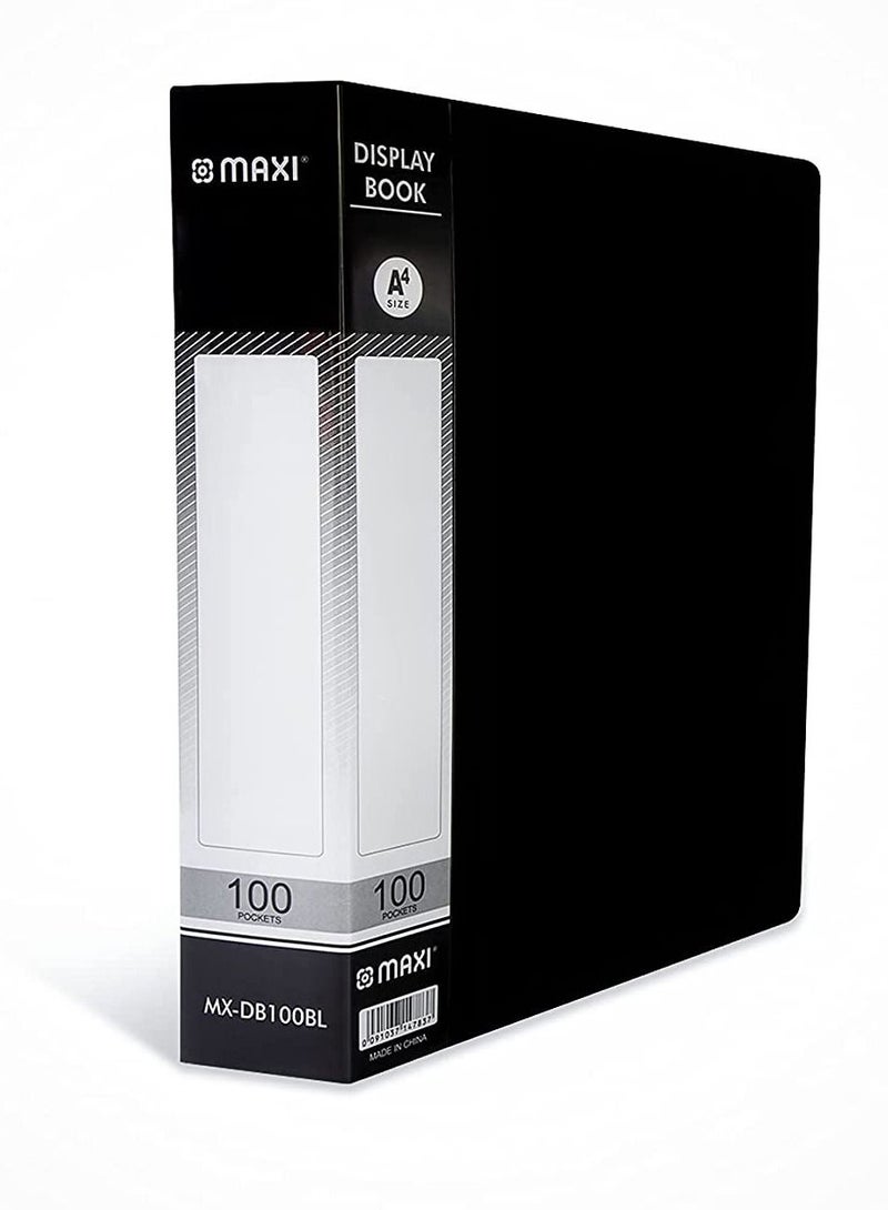 100-Pocket Display Book Black Cover