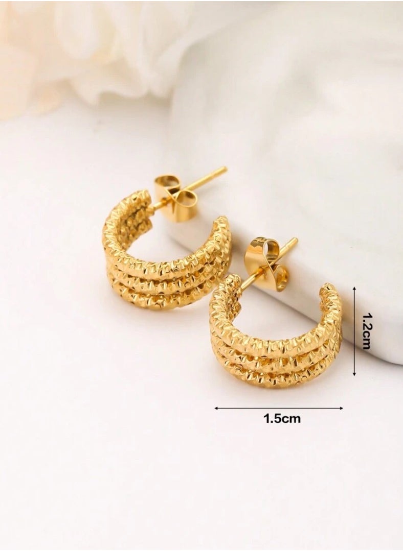 JewelryPalace 18k Gold Plated Stainless Steel Earring For Women  - Image 4