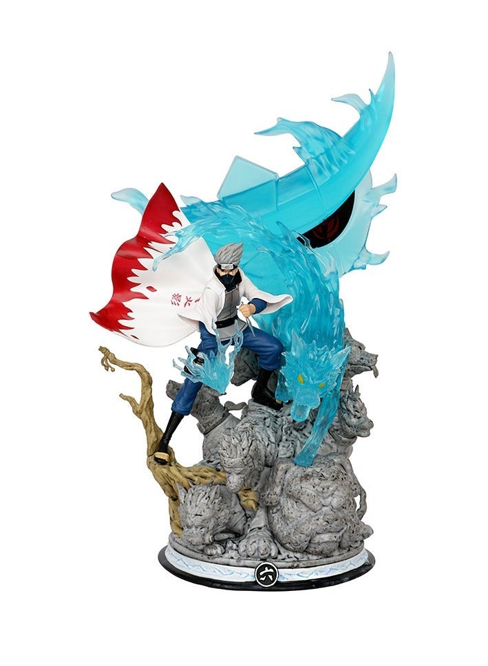 Naruto CS Sixth Generation, flag wood Kakashi handpiece model doll ornaments peripheral (height 27cm) - Image 1