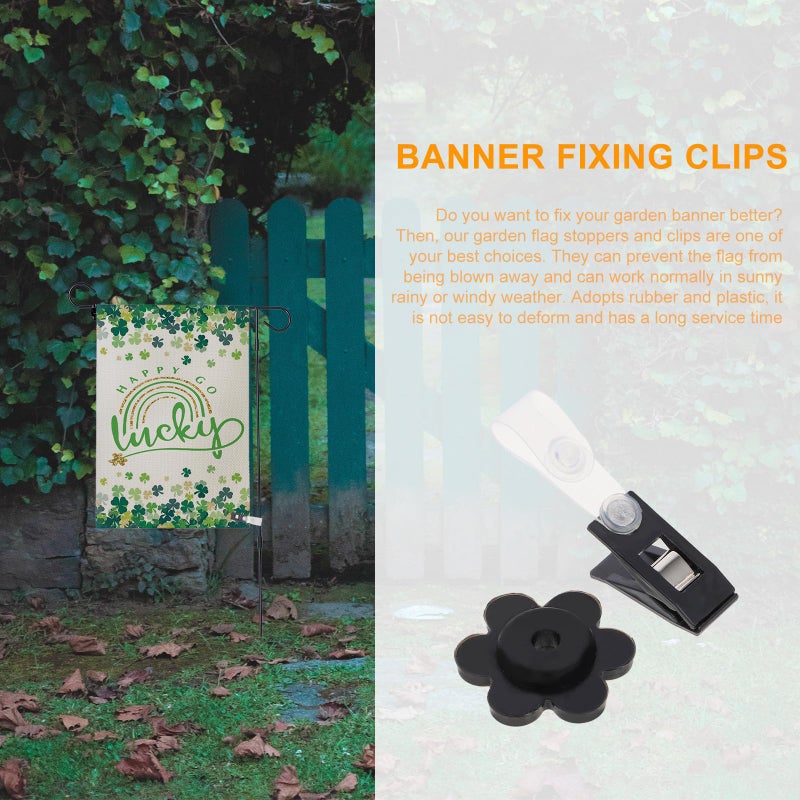 Rubber Windproof Garden Flag Clips 10pcs Outdoor Yard Flagpole Hardware - Image 5