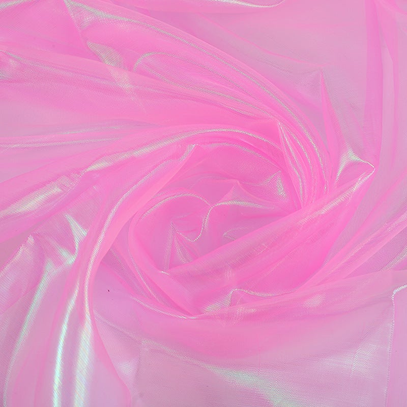 Spot Flat Colorful Laser Cloth Glass Gauze Mermaid Mesh Stage Costume Performance Clothing Material Bright Silk Organza New - Image 1