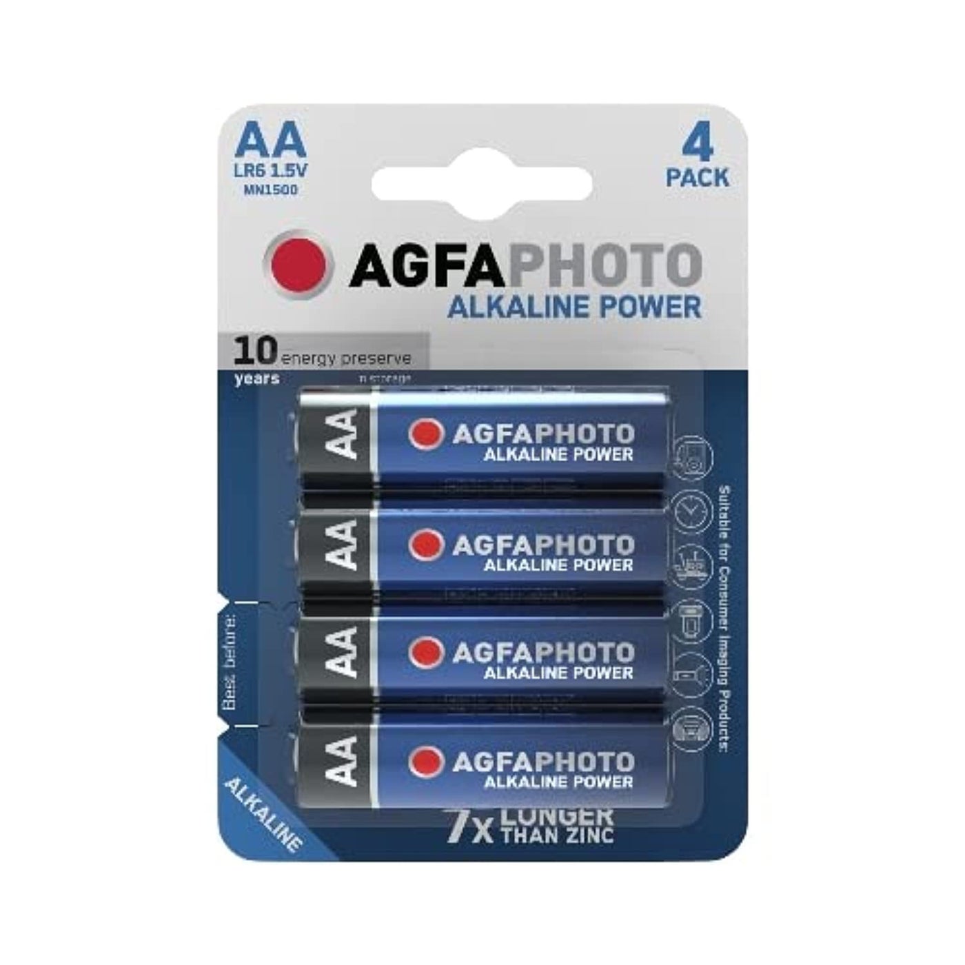 أغفا فوتو AgfaPhoto Alkaline LR06 Aa Pack Of 4 Batteries