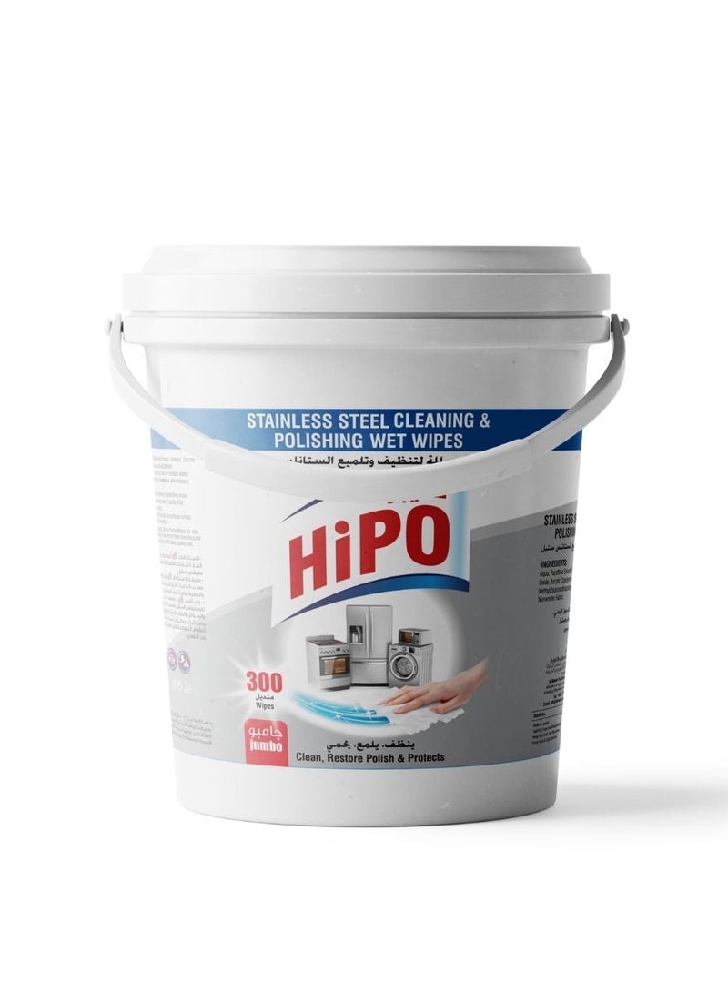 Stainless Steel Cleaning & Polishing 300 Wet Wipes