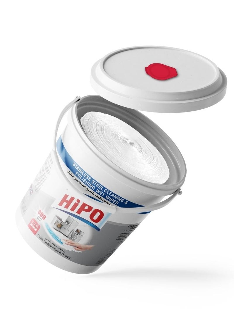 Stainless Steel Cleaning & Polishing 300 Wet Wipes