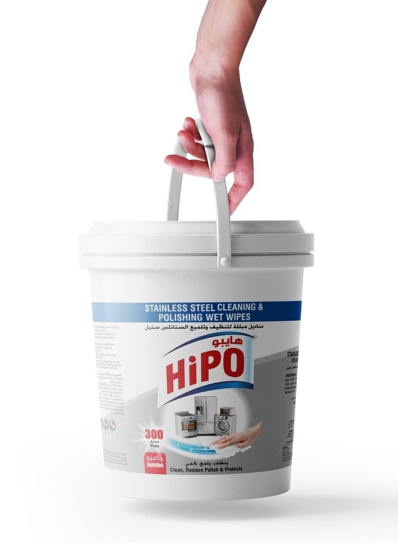 Stainless Steel Cleaning & Polishing 300 Wet Wipes