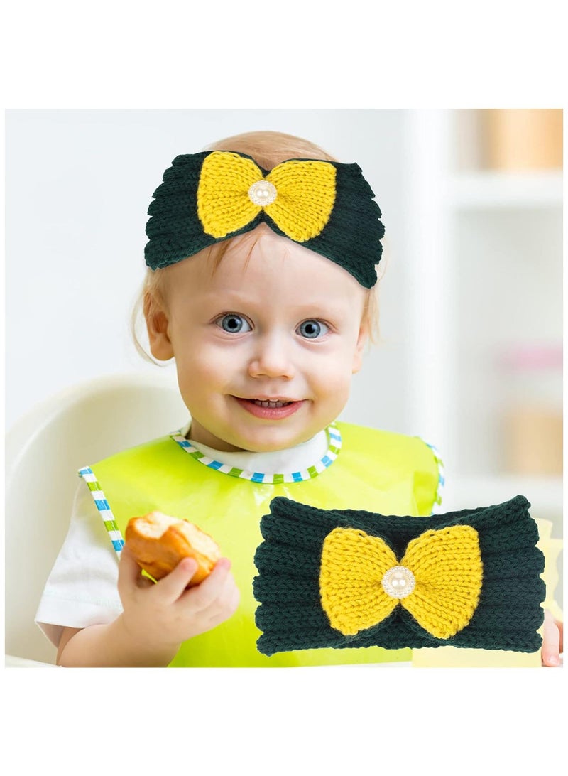 Bluejw 3 Packs Baby Headbands Baby Turban Headwraps Hats Turban Bun Knot Baby Infant Beanie Baby Girl Soft Lovely Toddler Cap Baby Knitted Protective Headscarf - Image 5
