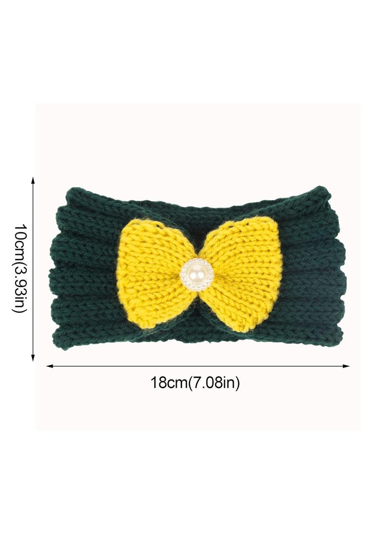 Bluejw 3 Packs Baby Headbands Baby Turban Headwraps Hats Turban Bun Knot Baby Infant Beanie Baby Girl Soft Lovely Toddler Cap Baby Knitted Protective Headscarf  - Image 4