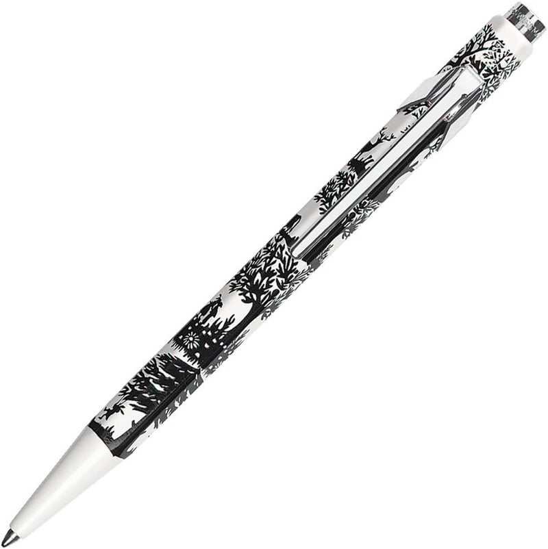 Caran d'Ache Ballpoint Pen Cut Up Paper - Stylish Retractable Writing Instrument
