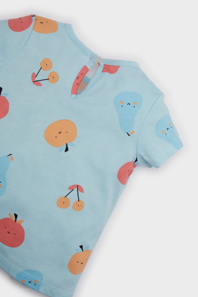 DeFacto Baby Girl 2 piece Regular Fit Fruit Knitted Pyjamas  - Image 2