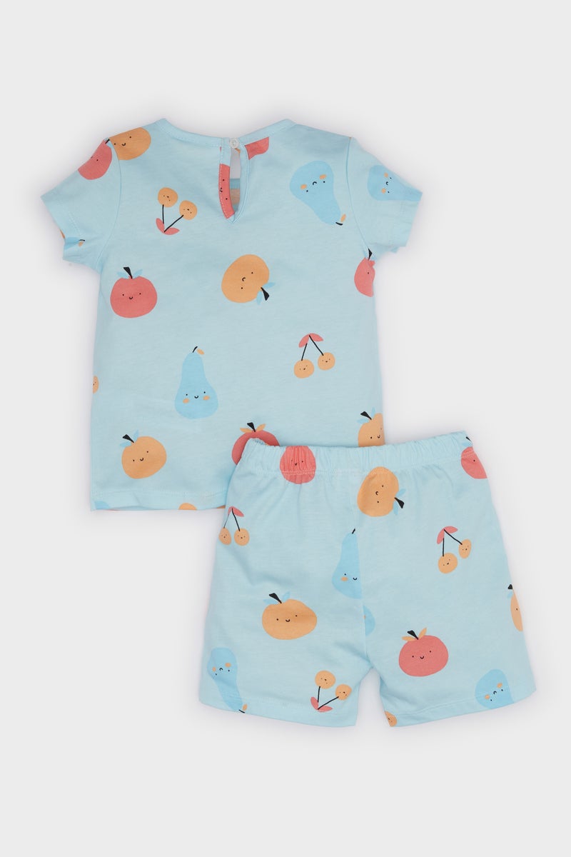 DeFacto Baby Girl 2 piece Regular Fit Fruit Knitted Pyjamas  - Image 3