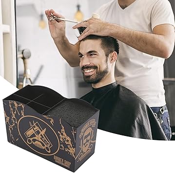 Naapesi Barber Tools Holder Barber Scissors Holder Box Professional Scissor Holder Storage Shear Holder Hairdressing Storage Box Desktop Organizer for Hairstyling Hair Clipper Brushes Combs Clips Black - Image 4