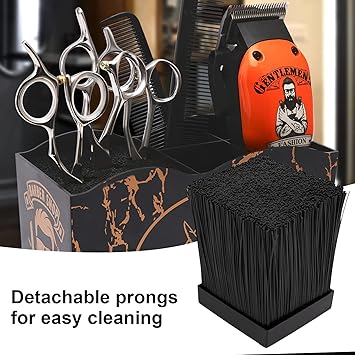 Naapesi Barber Tools Holder Barber Scissors Holder Box Professional Scissor Holder Storage Shear Holder Hairdressing Storage Box Desktop Organizer for Hairstyling Hair Clipper Brushes Combs Clips Black - Image 3