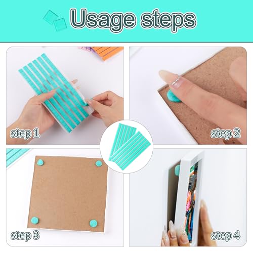 Feosky Adhesive Poster Sticky Tack Putty, Reusable and Removable Adhesive Putty, 120PCS, Mounting Putty for displaying Wall Paintings, Museum Art Photography, Picture, Crafts (Black, Pack of 1) - Image 5