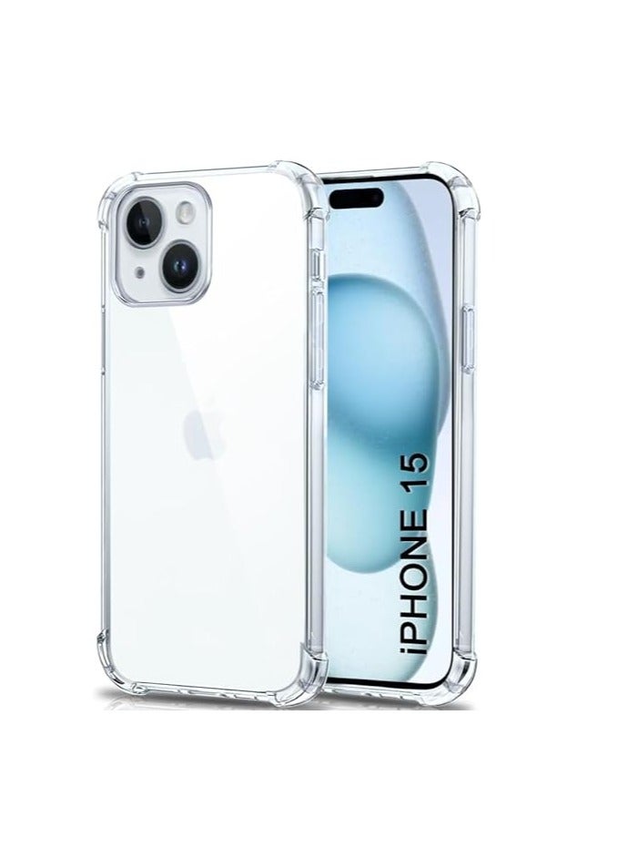Yuwell iPhone 15 Case Clear 6.1 inch Anti-Yellowing iPhone 15 Cover Transparent Slim Thin Crystal Clear Phone Case Shockproof Protective Bumper Protection iPhone Case Cover For Apple iPhone - Image 1