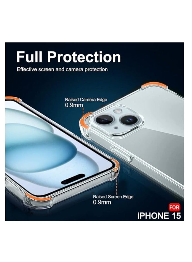 Yuwell iPhone 15 Case Clear 6.1 inch Anti-Yellowing iPhone 15 Cover Transparent Slim Thin Crystal Clear Phone Case Shockproof Protective Bumper Protection iPhone Case Cover For Apple iPhone - Image 2