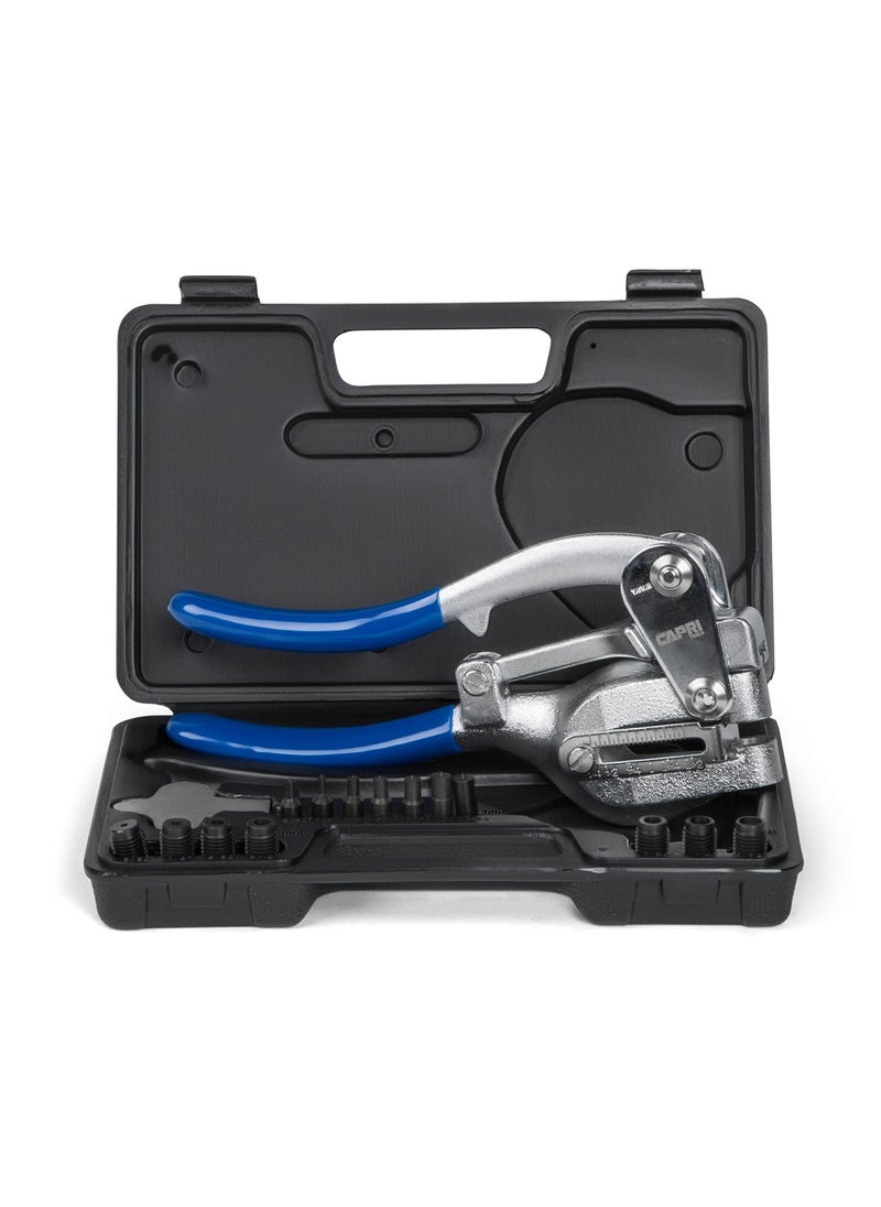 Capri Tools Capri Tools CP21050 21050 Metal Hole Punch Set With Puncher 16 Piece, Black  - Image 1
