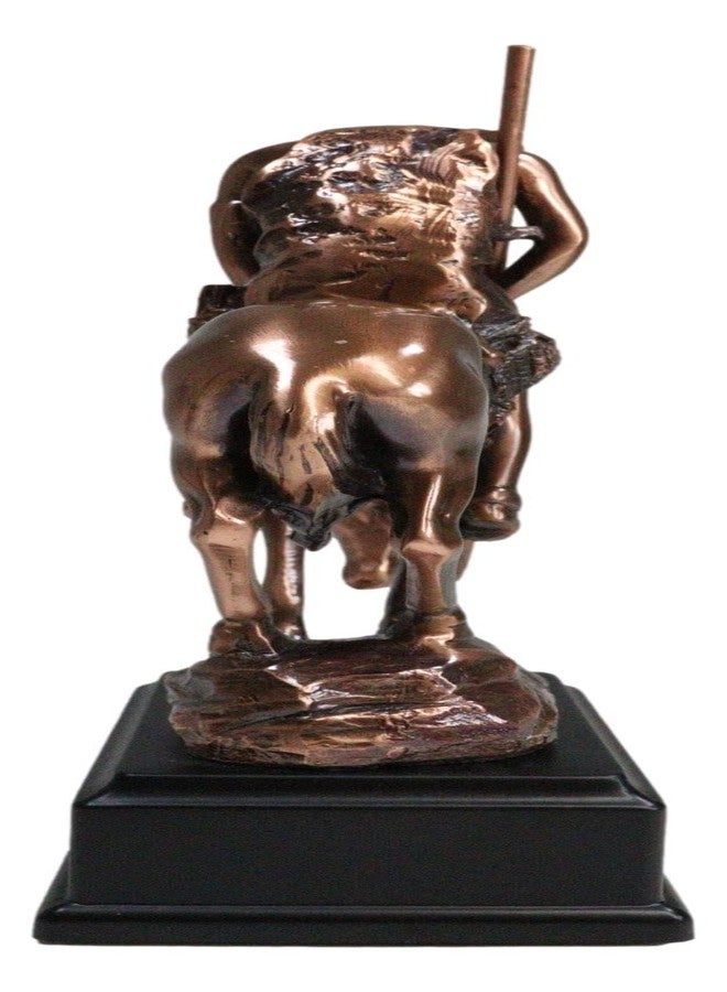 Ebros Gift Ebros End of The Trail Indian Native Tribal Hero Warrior Statue with Trophy Base Electroplated Bronze Resin Reproduction of James Fraser Masterpiece in Wisconsin National Cowboy Museum - Image 4