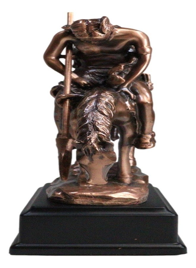 Ebros Gift Ebros End of The Trail Indian Native Tribal Hero Warrior Statue with Trophy Base Electroplated Bronze Resin Reproduction of James Fraser Masterpiece in Wisconsin National Cowboy Museum - Image 2