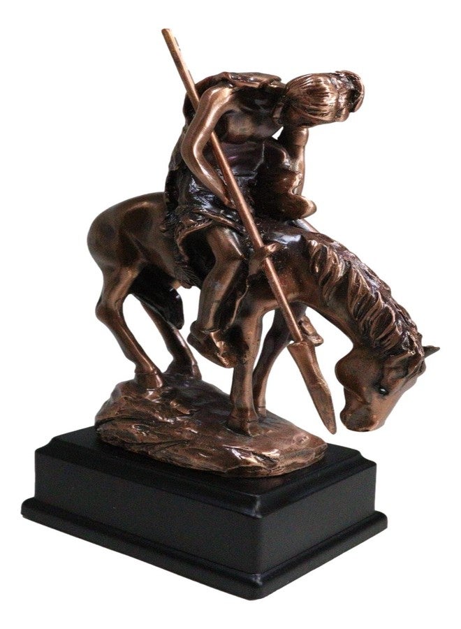 Ebros Gift Ebros End of The Trail Indian Native Tribal Hero Warrior Statue with Trophy Base Electroplated Bronze Resin Reproduction of James Fraser Masterpiece in Wisconsin National Cowboy Museum - Image 5