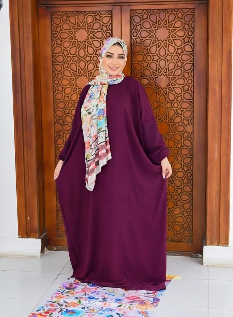 i diD Women's Prayer Isdal - Soft Cooling CY Fabric - Includes Tarha 180cm & Matching Color Prayer Mat Gift, and Rosary beads ,the best choice as a gift in any Event, Ramadan, haj ,Omra - Image 1
