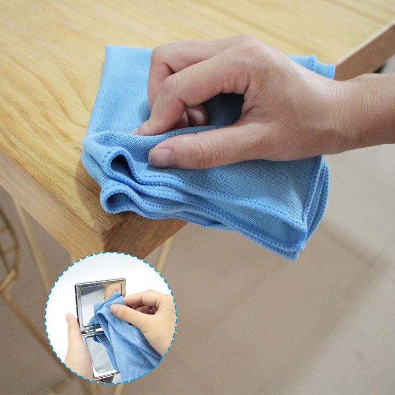 Muzoct 8Pcs Microfiber Towel Cleaning Cloth Mop 12X12 Inch For Glass Windows Mirrors Home Kitchen Car - Image 5