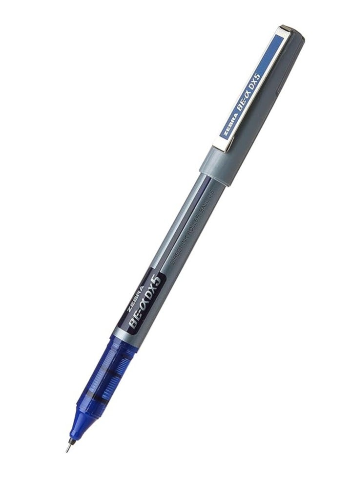 ZEBRA 10 Piece Dx5 Roller Ball Pen Blue 0.5mm Fine Tip - Image 2