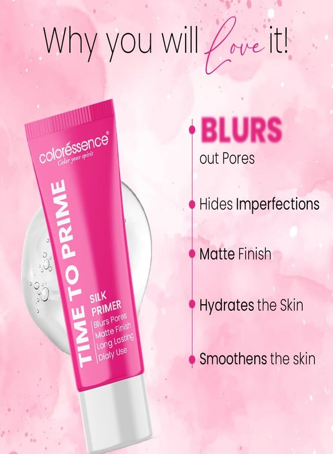 كالرسينس برايمر كولوريسنس تايم تو برايم ميك أب سيلك | برايمر مرطب للمكياج | برايمر لامع، خفيف الوزن، غير دهني | لمسة نهائية مطفية، يخفي المسام | غني بفيتامين هـ ومستخلصات زيت جنين القمح - Image 3