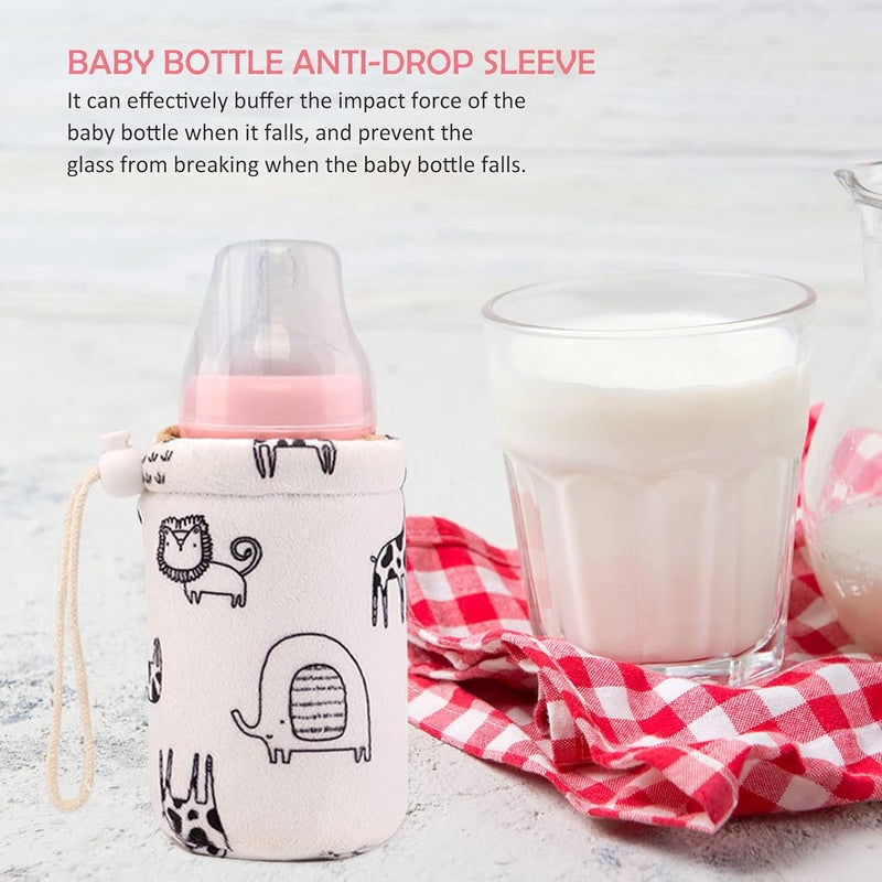 comfrt Baby Bottle Sleeves Warm Baby Bottle Cover Glass Bottles Insulator Sleeve Feeder Bottle Keep Warm Holder 240ml - Image 4