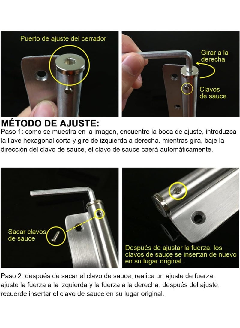 غالق باب أوتوماتيكي معدني، مثبت هيدروليكي للأبواب الداخلية ، مع براغي التثبيت - Image 4